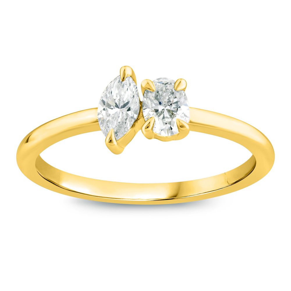 AURONOS Lab Diamonds Ring 14K Gelbgold 0.5ct. VS F