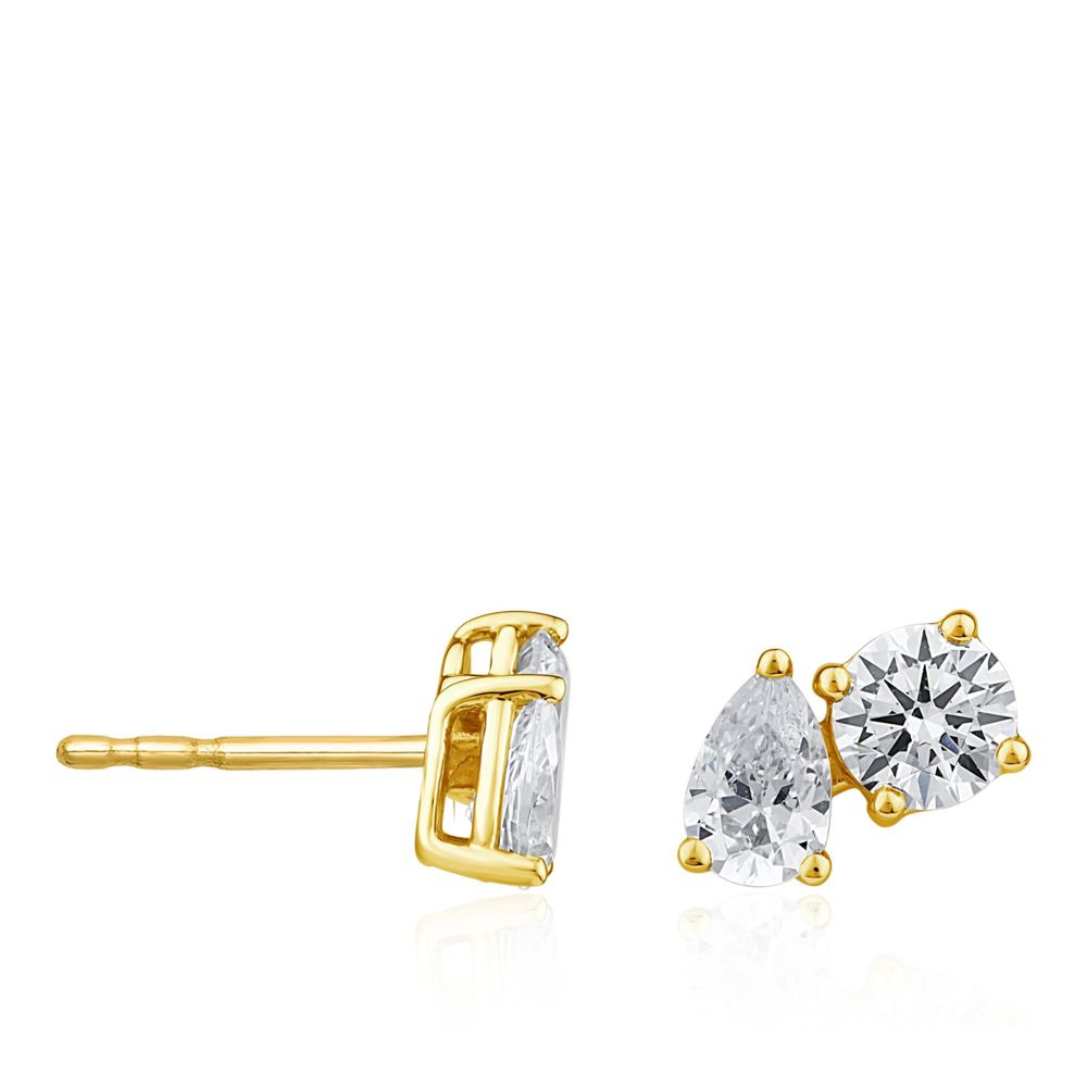 AURONOS Lab Diamonds Ohrstecker 14K Gelbgold 1.6ct. VS F