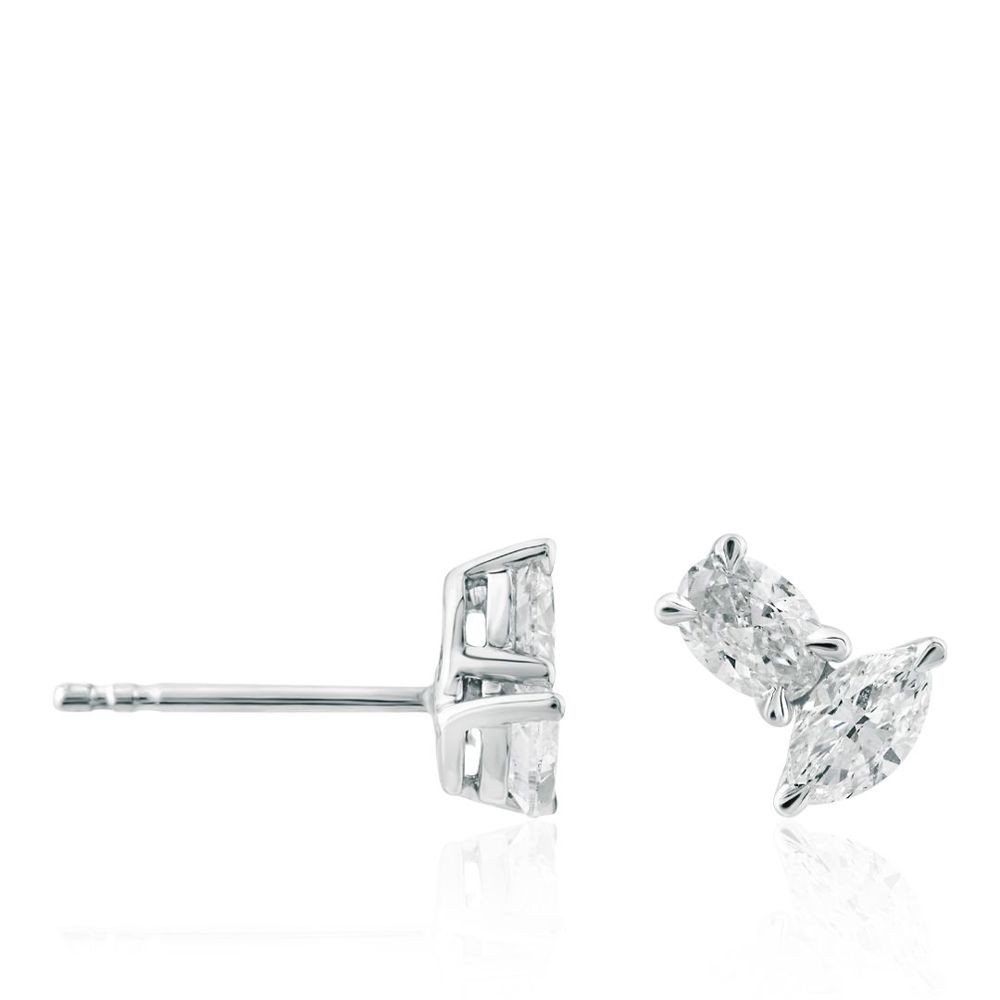 AURONOS Lab Diamonds Ohrstecker 14K Weissgold 0.6ct. VS F