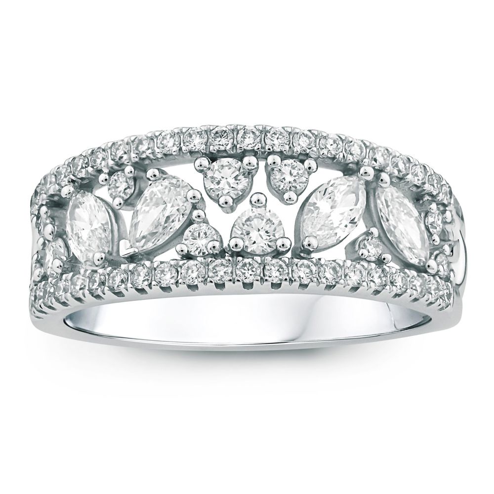 AURONOS Lab Diamonds Ring 14K Weissgold 0.8ct. VS F