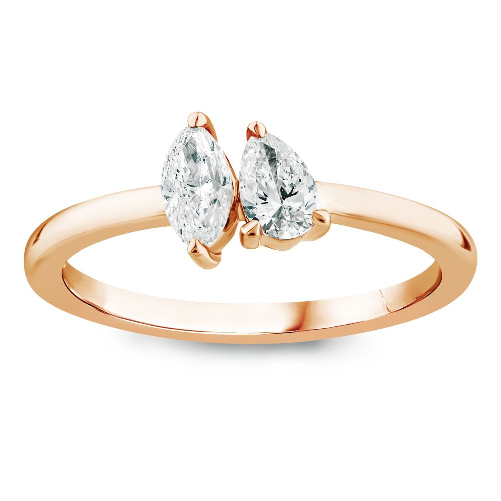 AURONOS Lab Diamonds Ring 14K Roségold 0.5ct. VS F