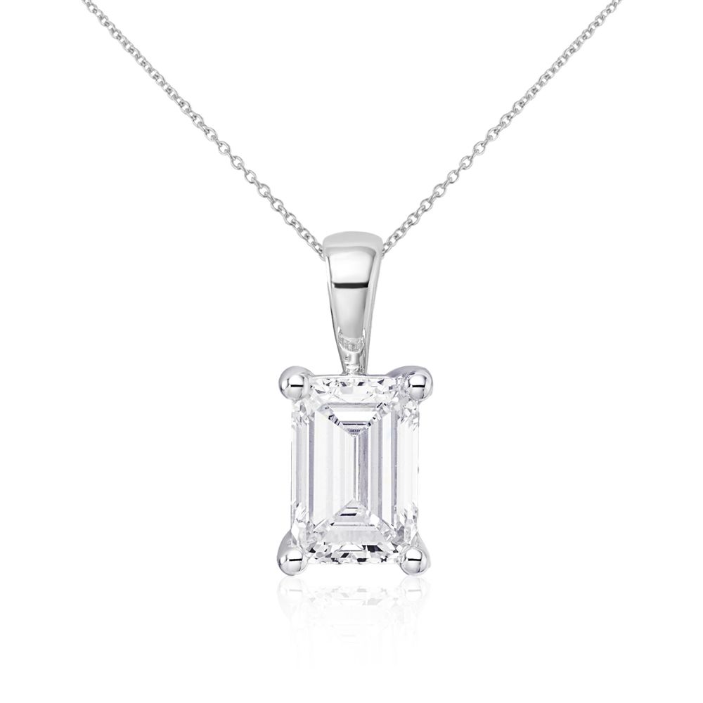 AURONOS Lab Diamonds Anhänger 14K Weissgold 1.5ct. VS F