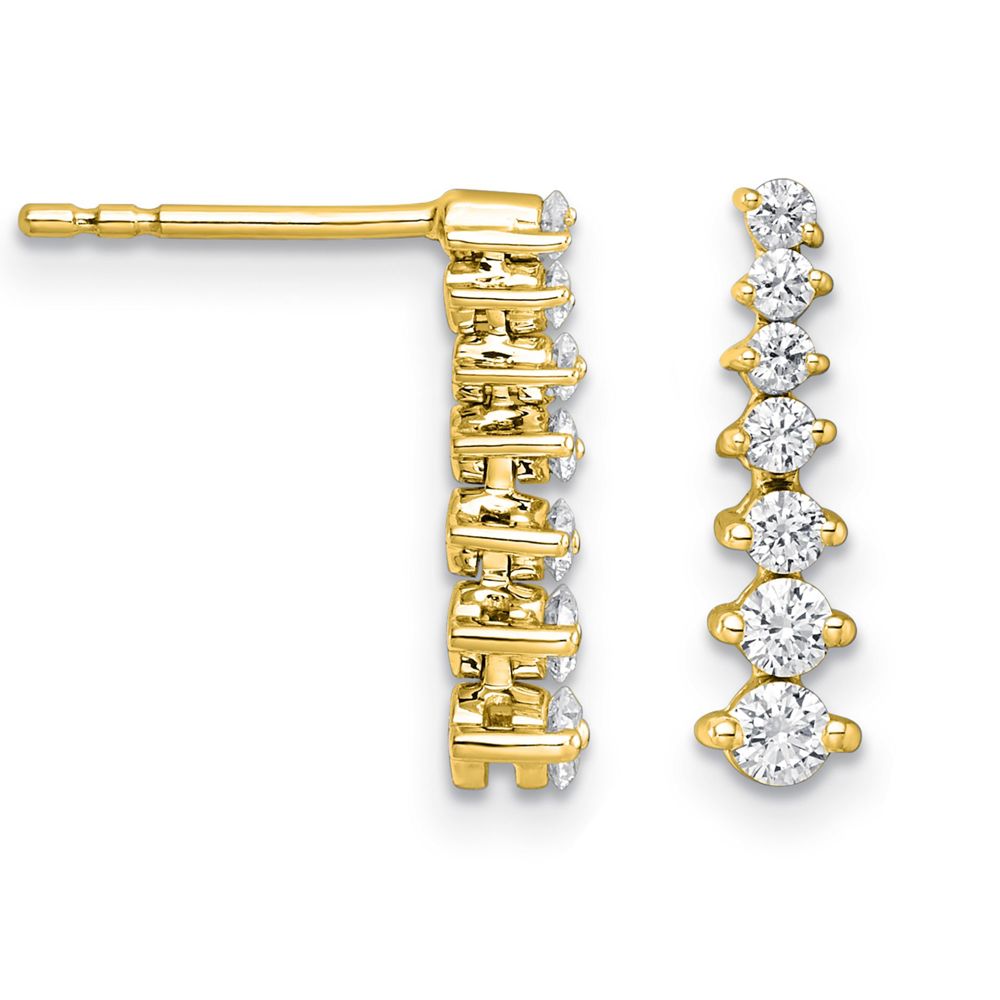 AURONOS Lab Diamonds Ohrstecker 14K Gelbgold 0.5ct. VS F