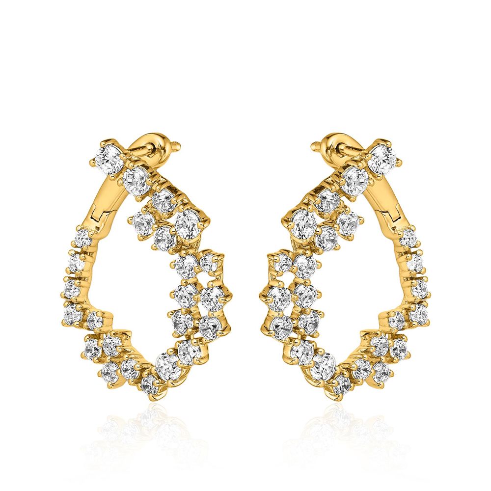 AURONOS Lab Diamonds Creolen 14K Gelbgold 1.5ct. VS F