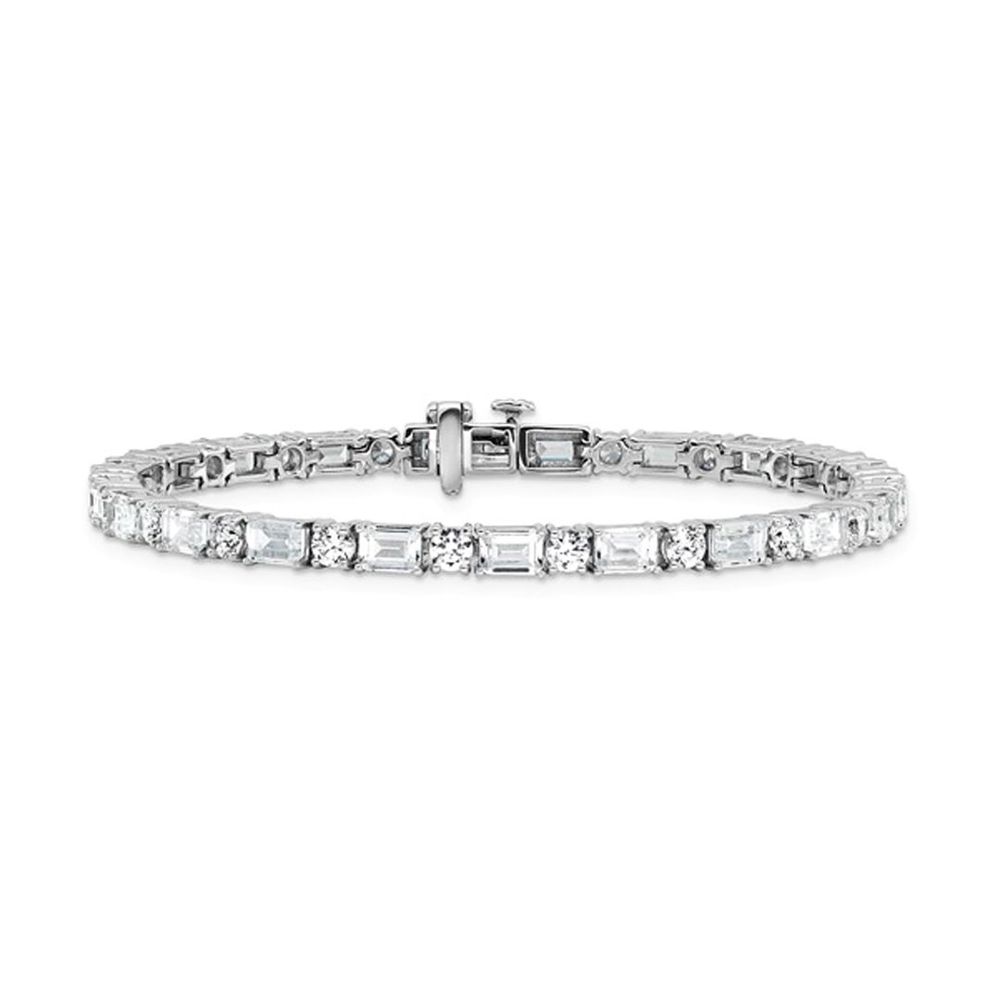 Bracelet AURONOS Lab Diamonds en or blanc 14 carats, 18 cm, 4,2 carats, F VS