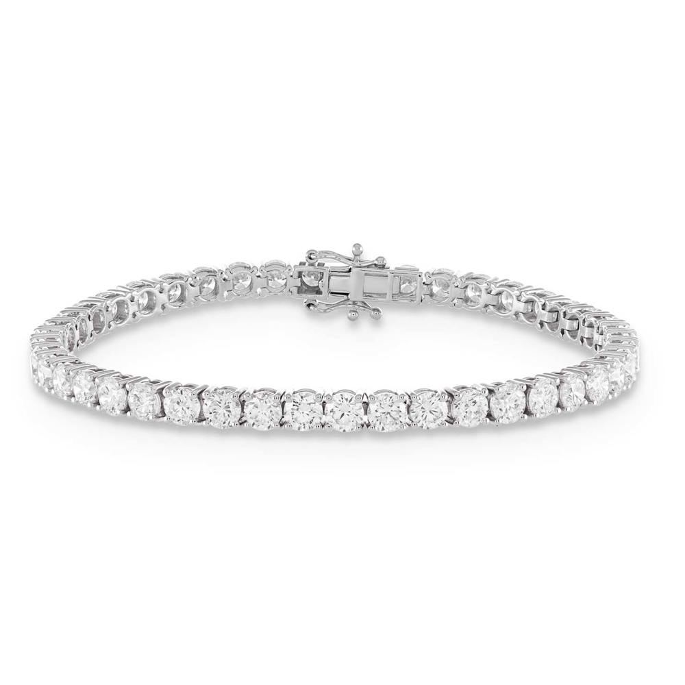 Bracelet AURONOS Lab Diamonds en or blanc 14 carats, 18 cm, 9,6 carats, F VS