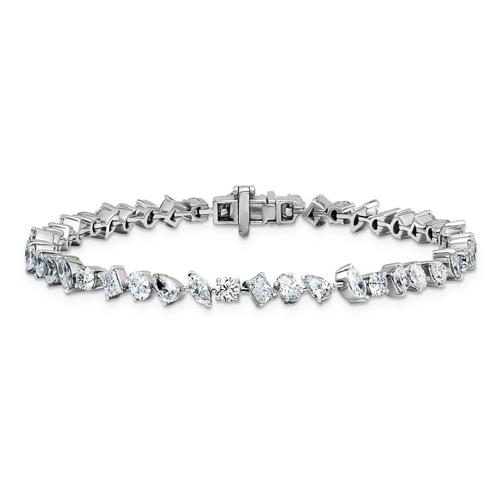 AURONOS Lab Diamonds Bracelet 14K White Gold 18cm 5.2ct. F VS