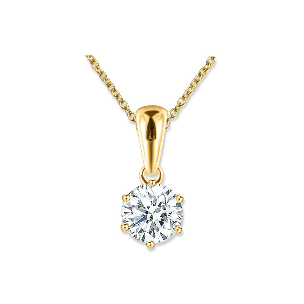 AURONOS Lab Diamonds Collier 14K Gelbgold 45cm 0.5ct F VS