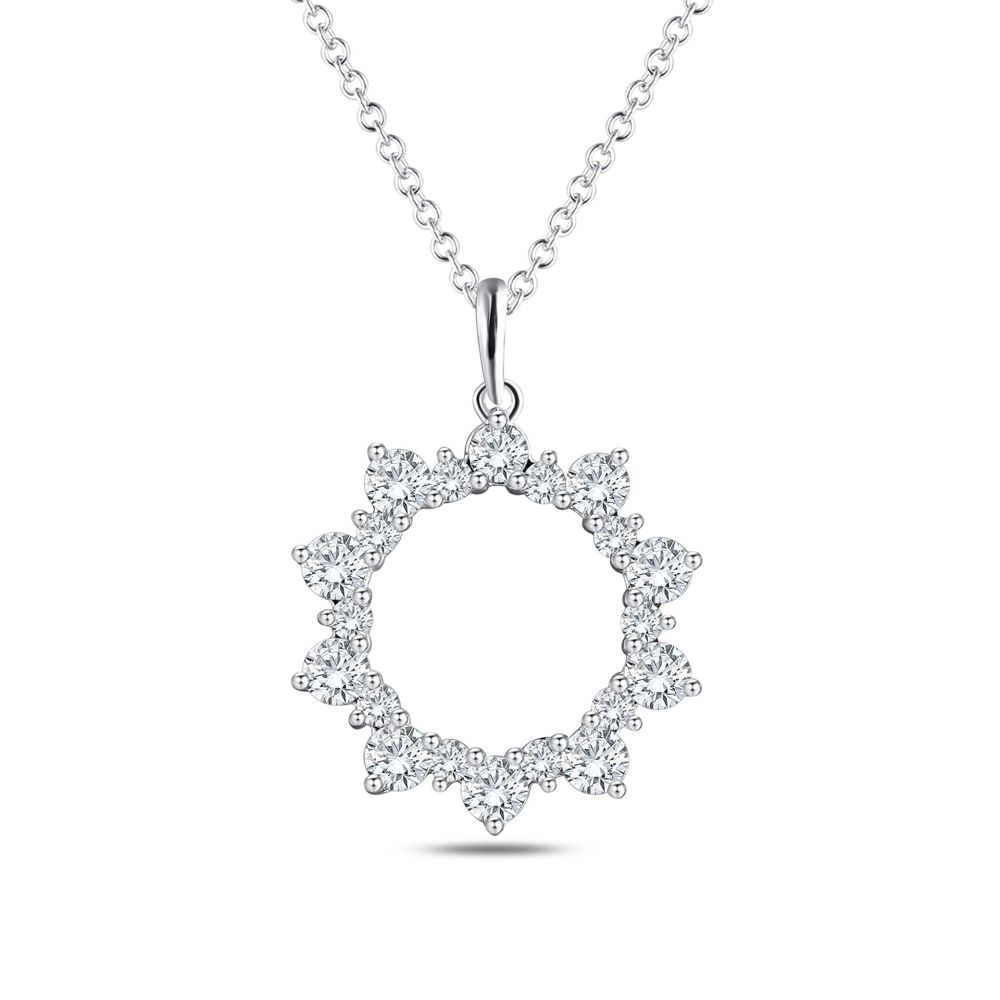 AURONOS Lab Diamonds Collier 14K Weissgold 45cm 1.0ct F VS