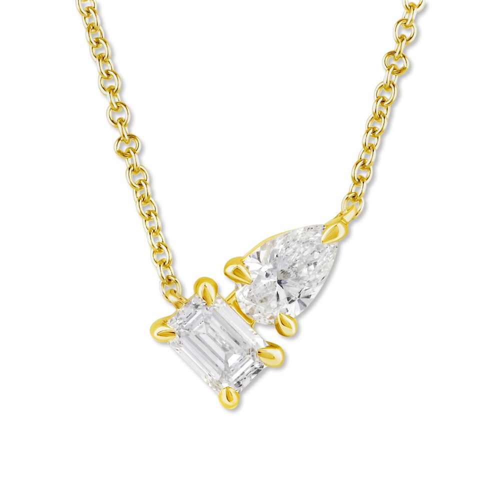 Collier AURONOS Lab Diamonds en or jaune 14 carats, 45 cm, 0,5 ct, F VS