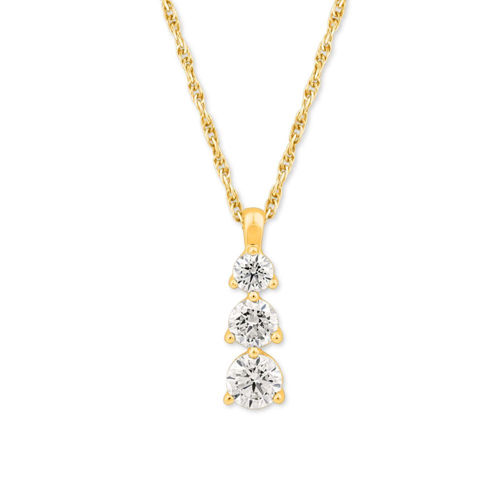 AURONOS Lab Diamonds Collier 14K Gelbgold 45cm 0.3ct F VS