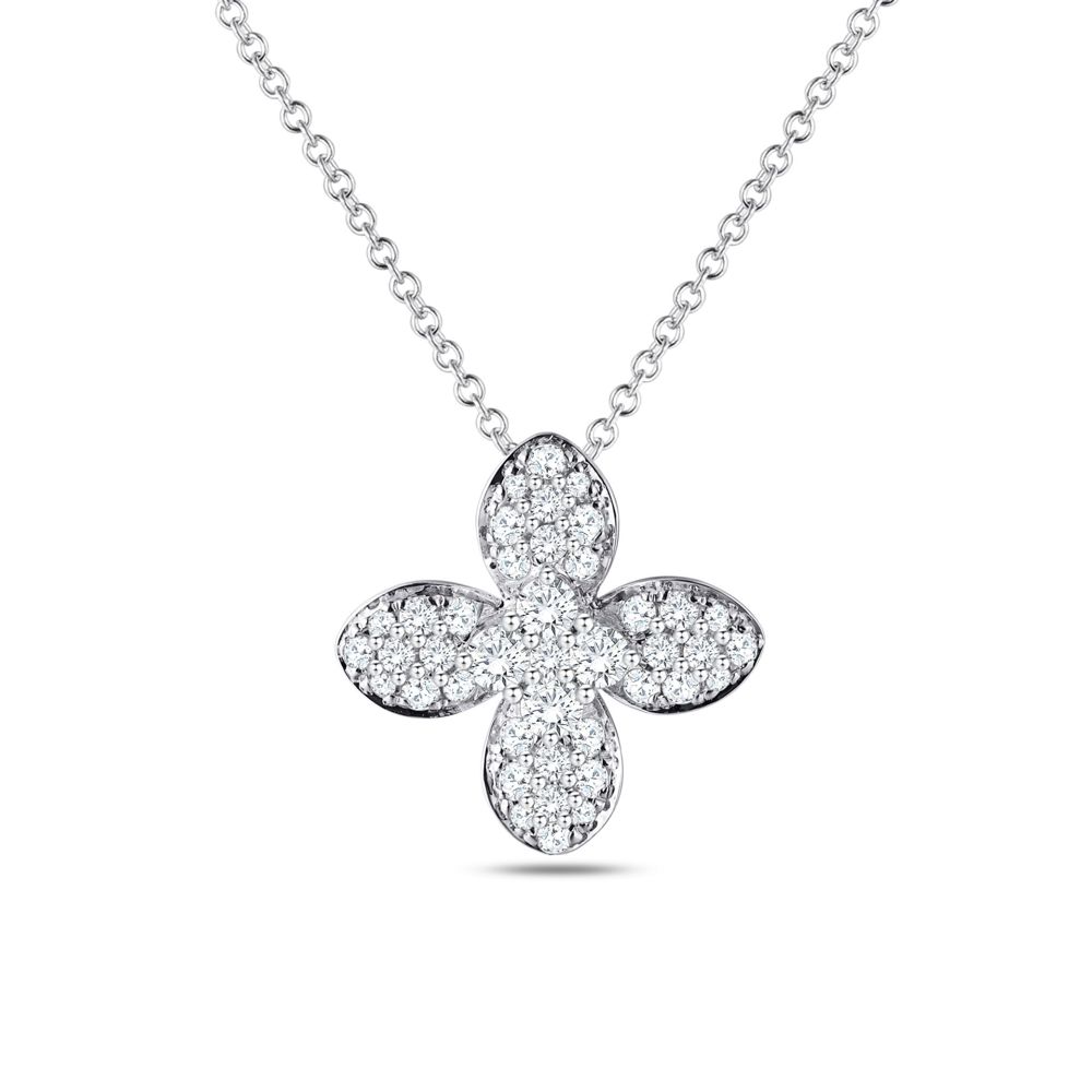 AURONOS Lab Diamonds Necklace 14K White Gold 45cm 0.6ct F VS