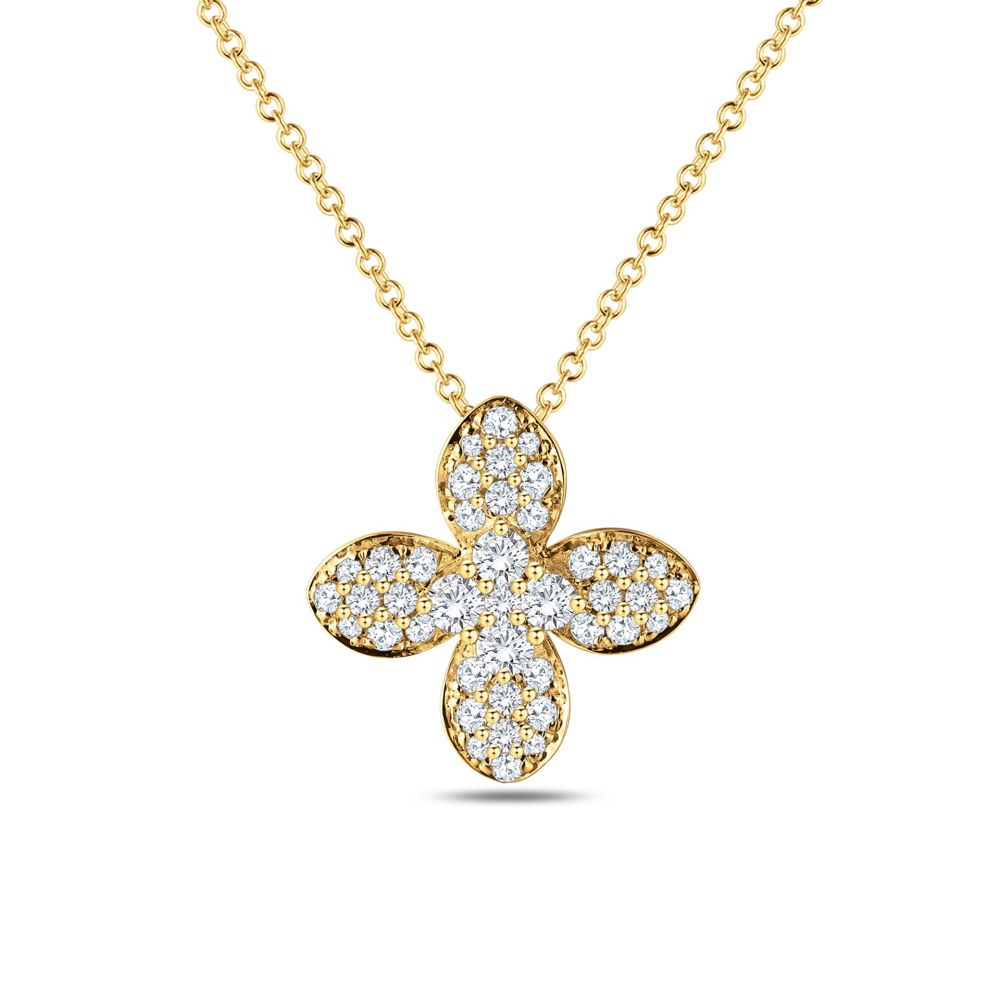 Collier AURONOS Lab Diamonds en or jaune 14 carats, 45 cm, 0,6 ct, F VS