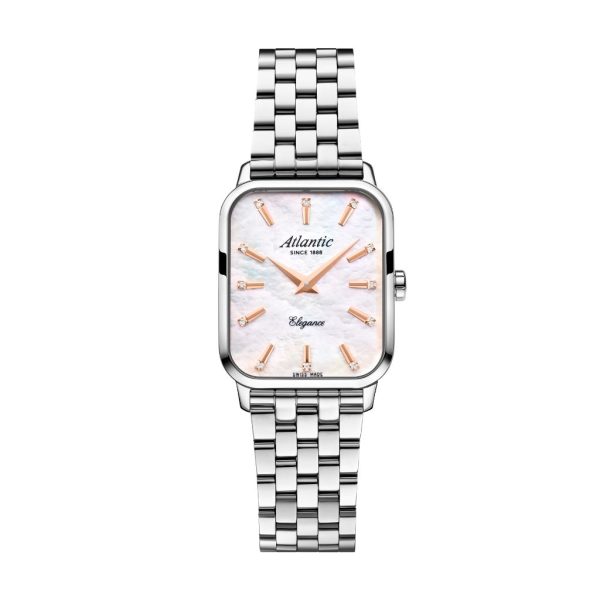Atlantic Elegance Belle mother-of-pearl dial with stainless steel bracelet 