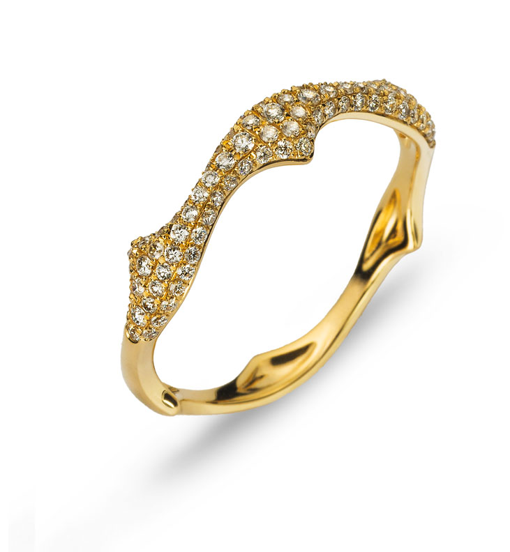 AURONOS Prestige Ring Gelbgold 18K mit 90 Diamanten 0.31ct