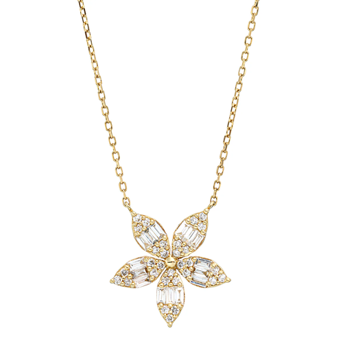 AURONOS Exclusive Collier 18K Gelbgold mit Diamanten 0.36ct 45cm