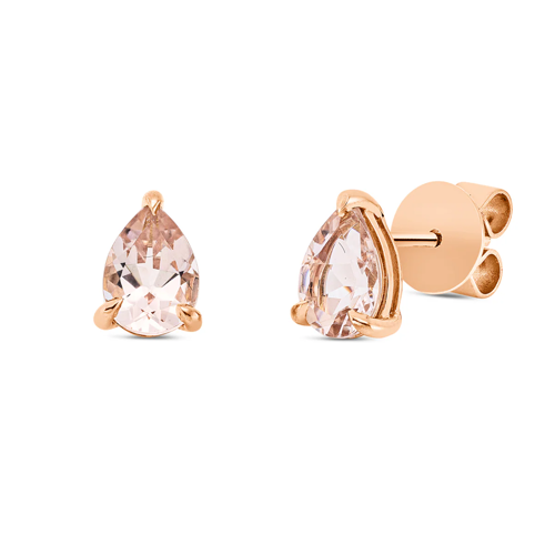 AURONOS Exclusive Ohrstecker 18K Roségold mit Morganit Rosa 1.26ct