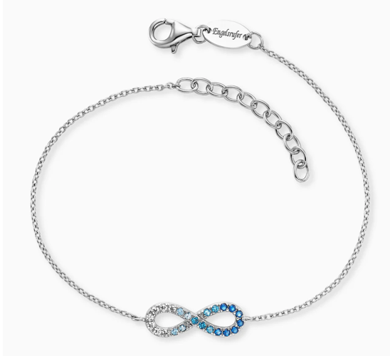 Engelsrufer Armband Infinity 925 Silber mit Blauen Zirkonia 20cm