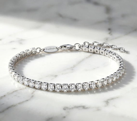 Engelsrufer tennis bracelet, 925 silver with zirconia, 20 cm