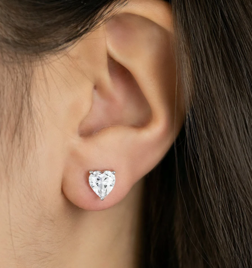 Engelsrufer Ohrstecker Herz 925 Silber mit Zirkonia