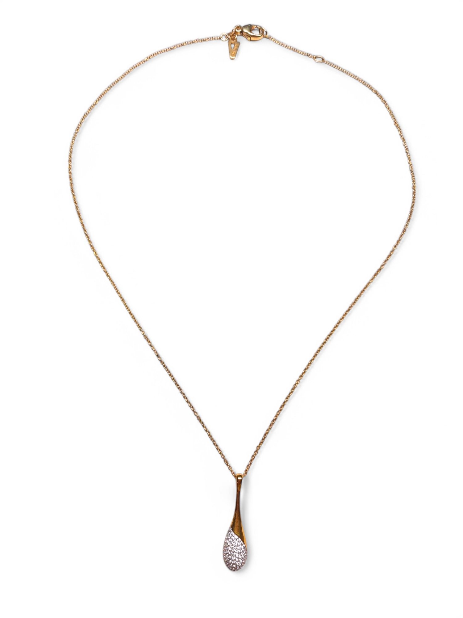 Collier Silber vergoldet mit Zirkonia