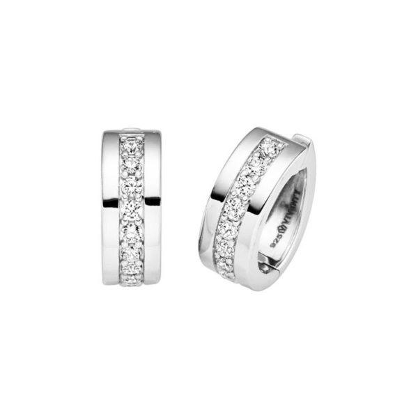 Creolen Silber mit Zirkonia