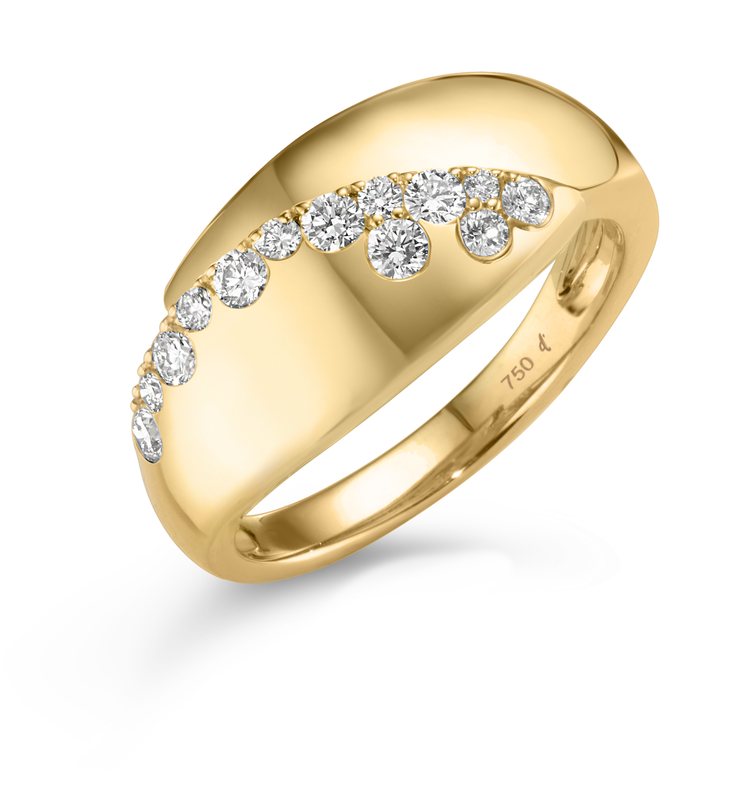 Ring Gelbgold mit Brillanten
