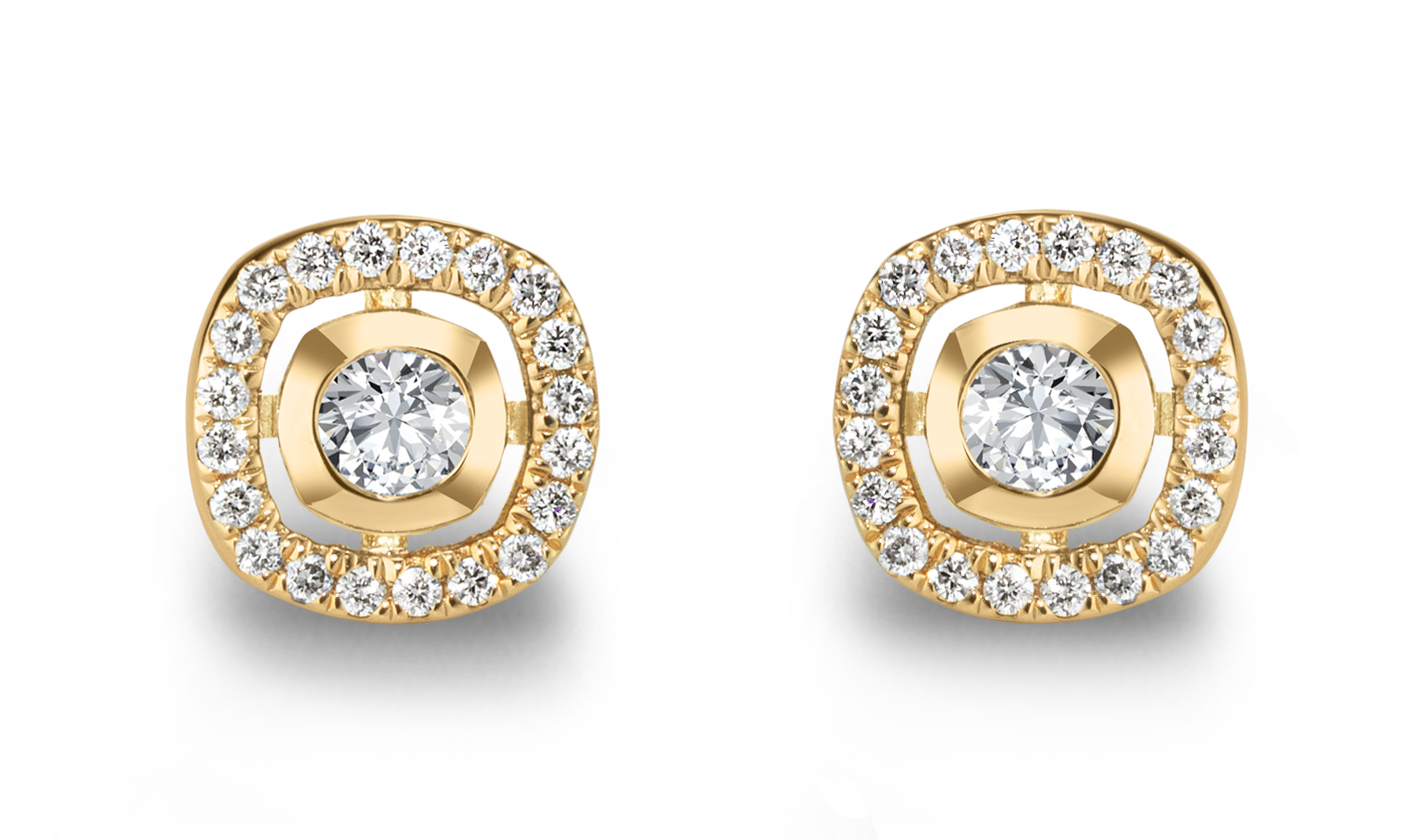 Ohrstecker Gelbgold mit Brillanten