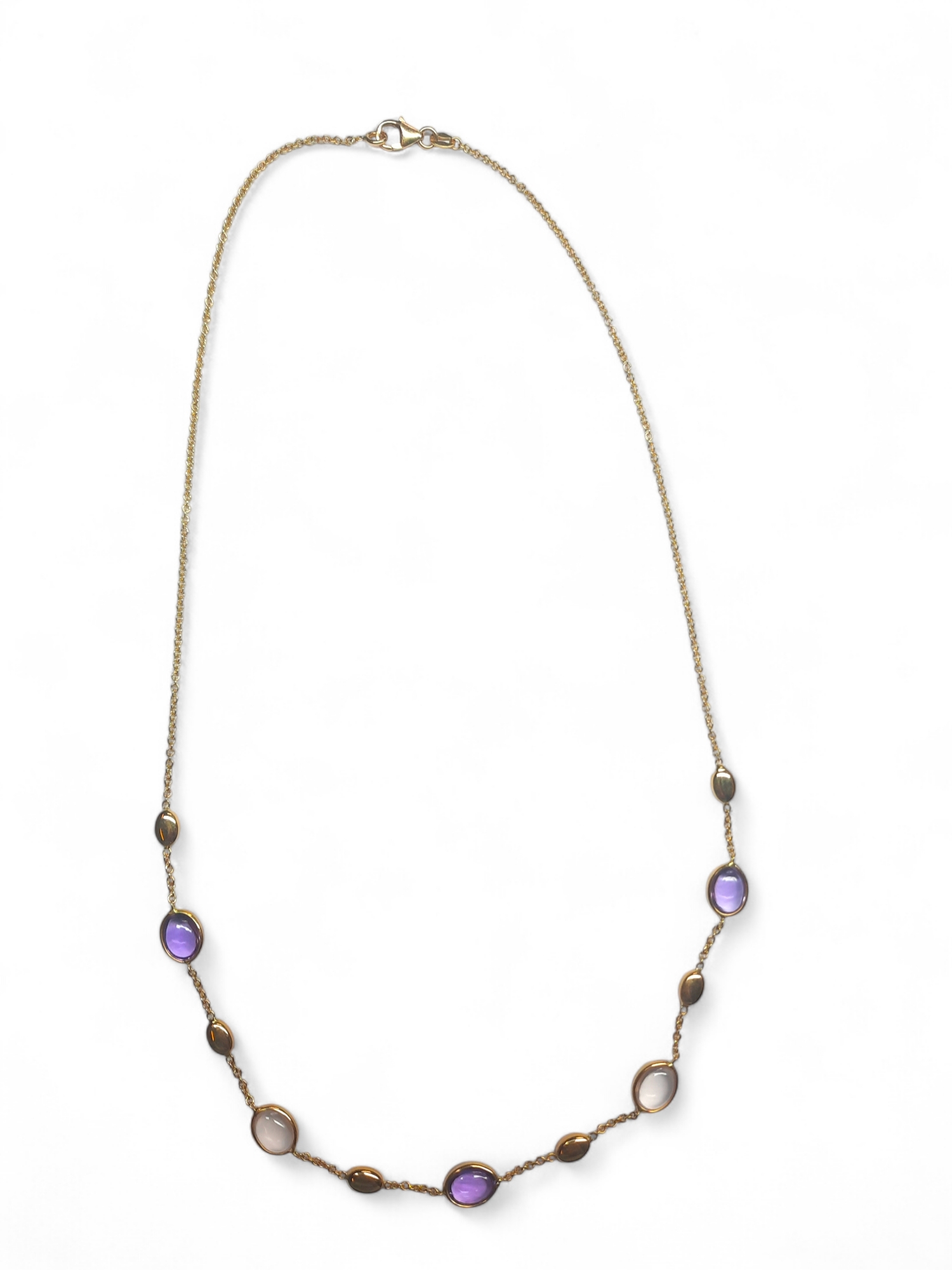 Collier Gelbgold mit Farbsteinen