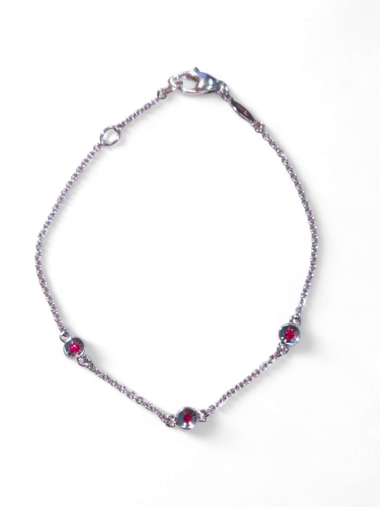 Bracelet Weissgold mit Rubinen