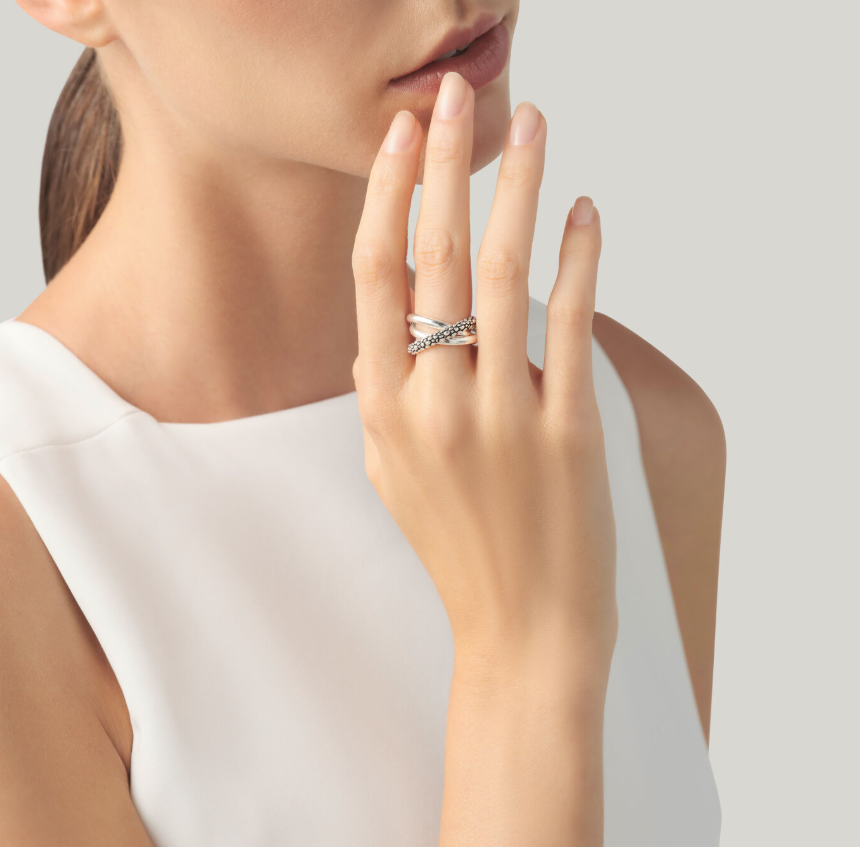 Ring Perlage Triple von Giovanni Raspini