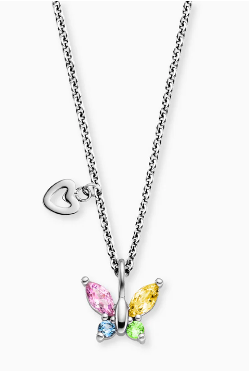 Engelsrufer Butterfly Necklace, Multicolored, Stainless Steel, 42 cm