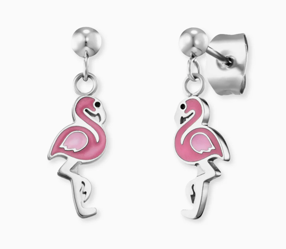 Engelsrufer Ohrstecker Flamingo Pink aus Edelstahl