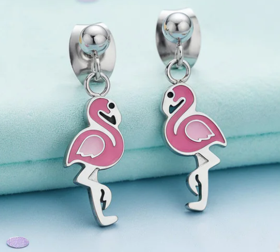 Engelsrufer Ohrstecker Flamingo Pink aus Edelstahl