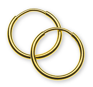 Créoles Femme Snake Or Jaune 18K 29 mm